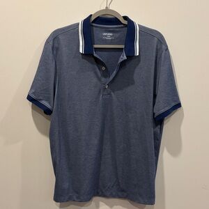 UNTUCKit Navy Polo Shirt with White Accents